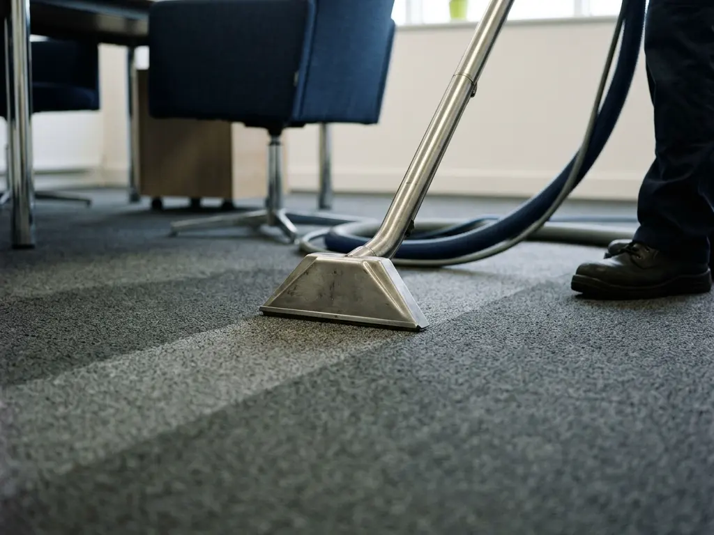 Carpet & upholstery cleaning: Deep extraction for office carpet, lobby rugs, booths and fabric seating — for businesses and homes.