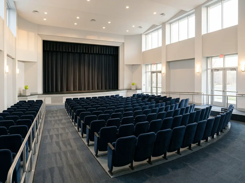 Theater cleaning: Cinemas, playhouses, performing-arts centers and museums: seating rows, aisles, lobbies and restrooms between shows.